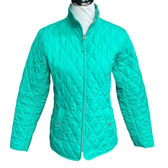 Lands End Lightweight Quilted Jacket Turquoise Size XSmall - Picture 6 of 6